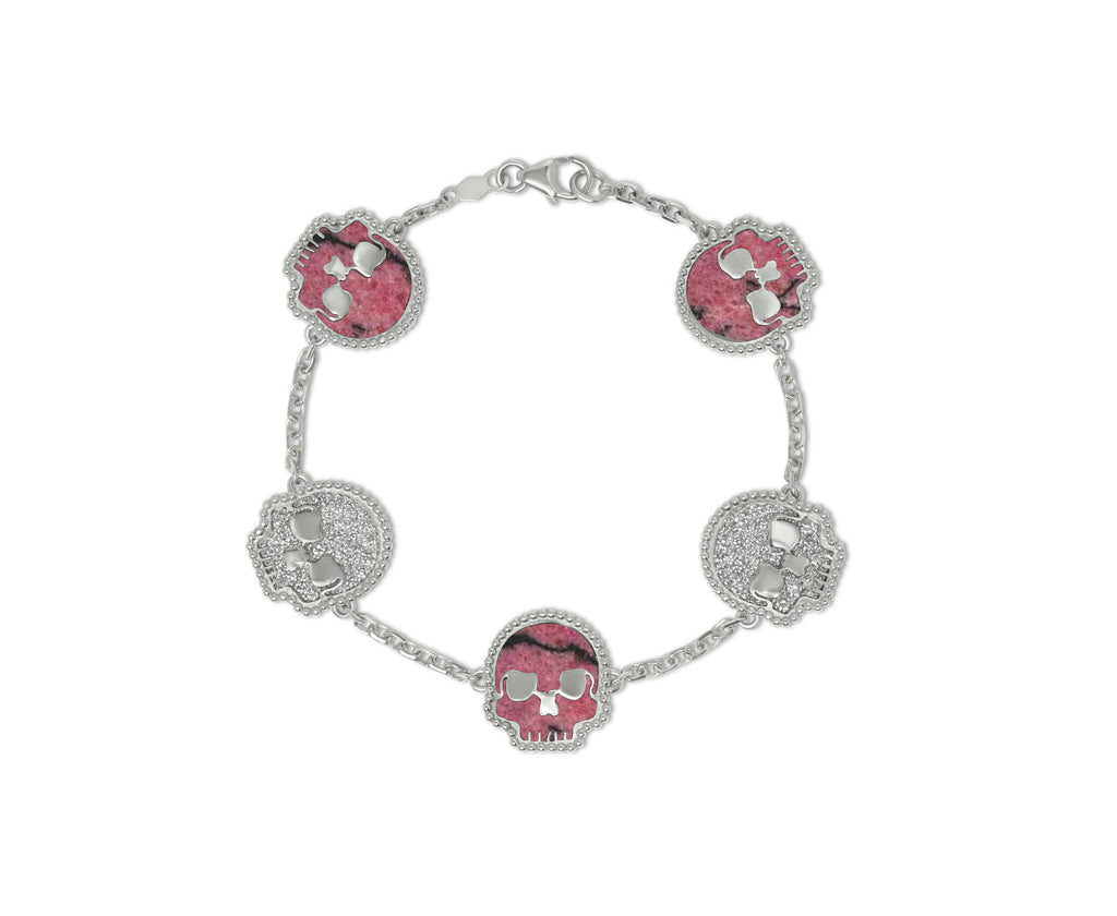 .925 Sterling Silver SSKUAHLLY bracelet with lab diamond inserts
