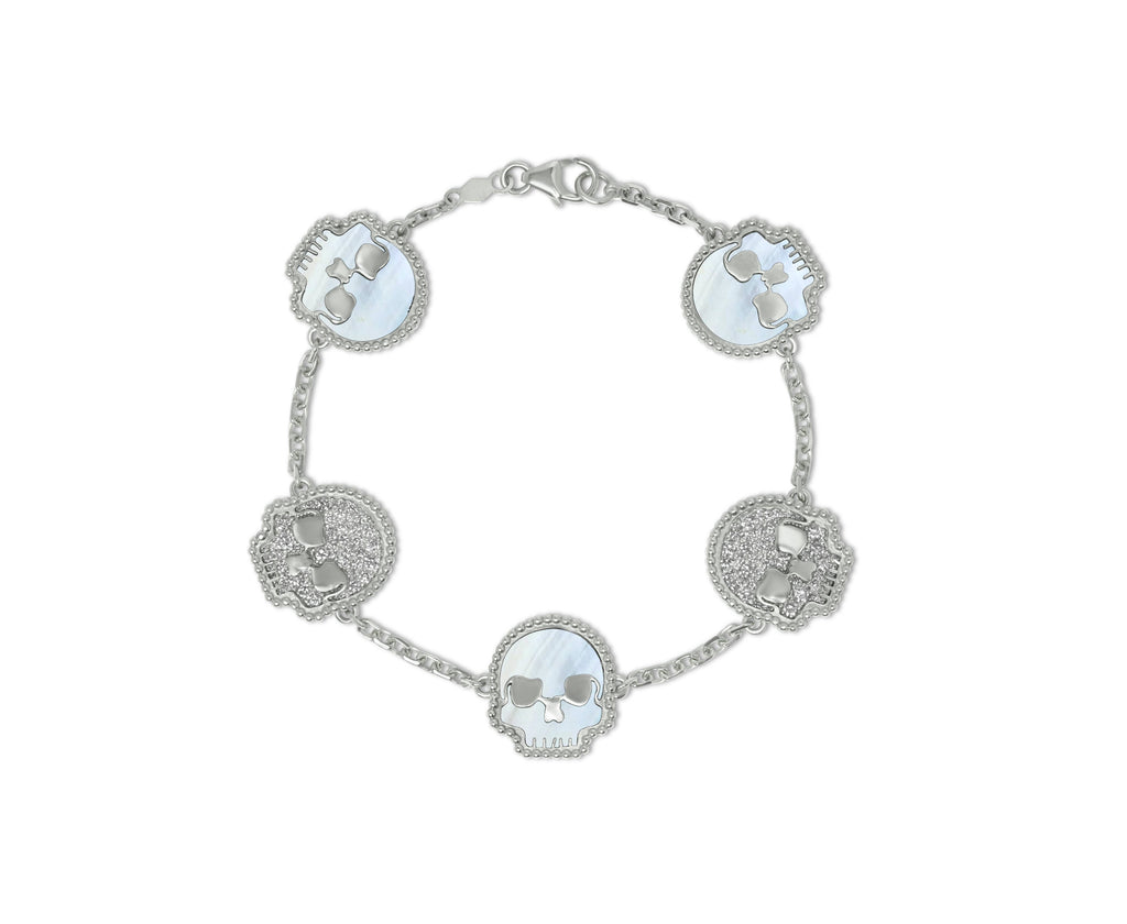 .925 Sterling Silver SSKUAHLLY bracelet with lab diamond inserts